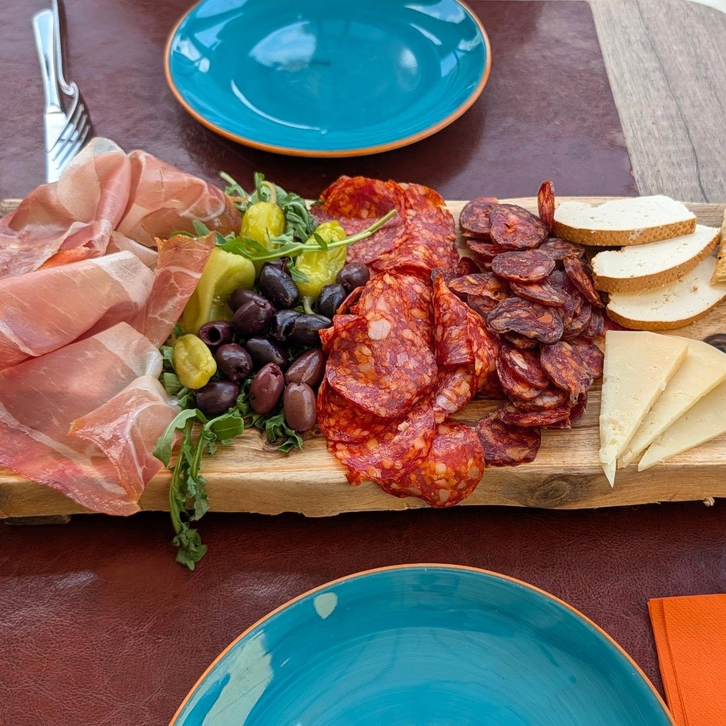 Local meal served during James and Rob's stay in Split