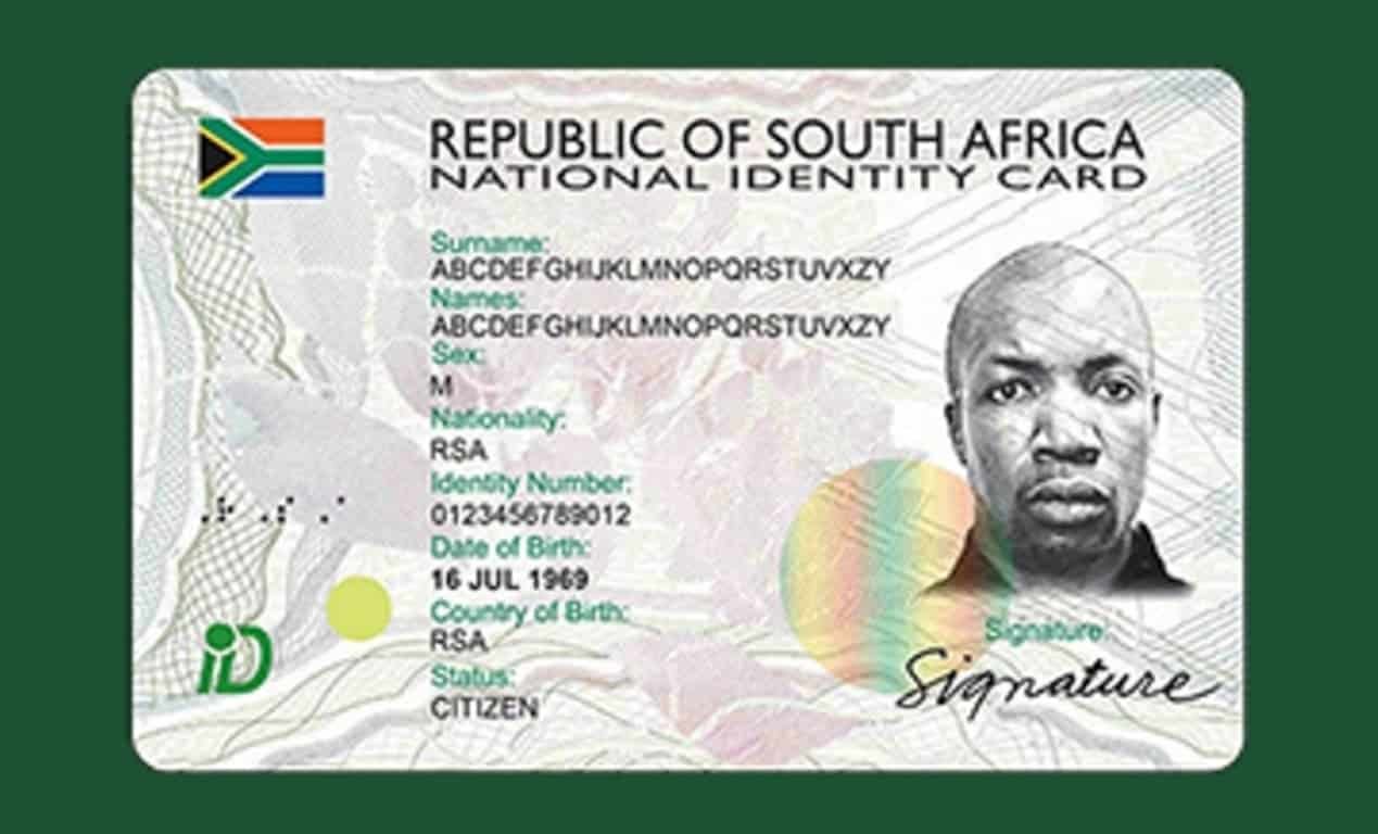 Example of a South African Smart ID card