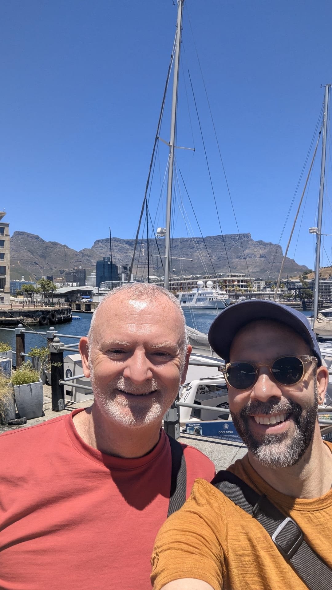 James and Rob visiting Table Mountain in Cape Town
