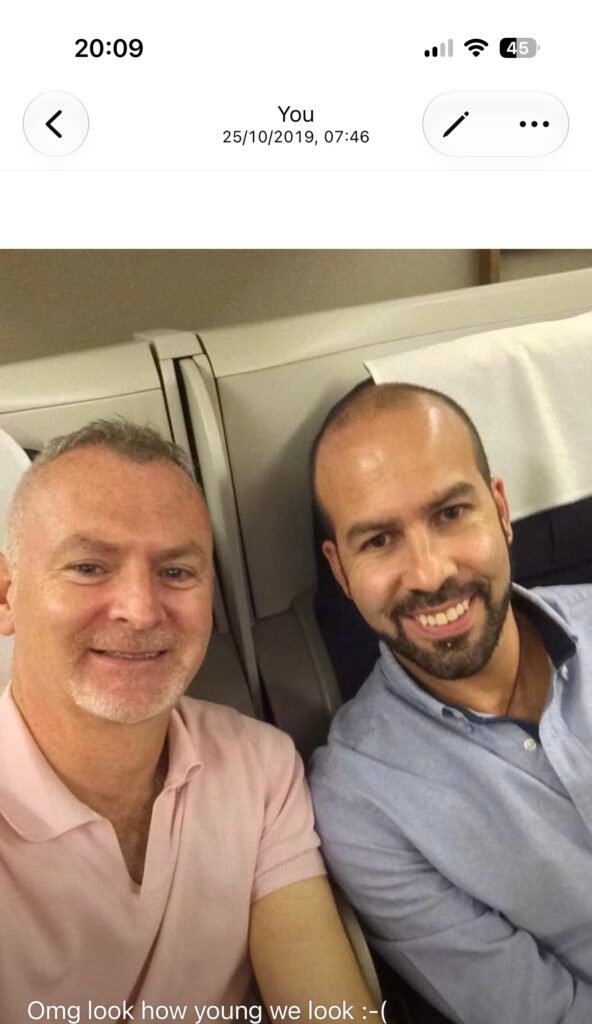 James and Rob together during their long term relationship