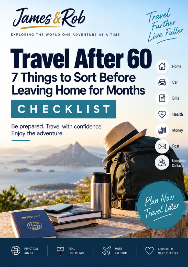 James and Rob travel checklist for preparing a home before a long trip